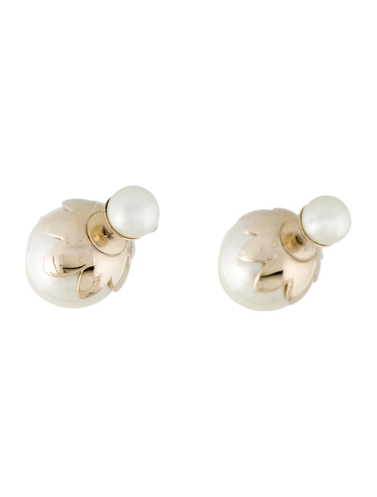 Christian Dior Faux Pearl Tribales Earrings