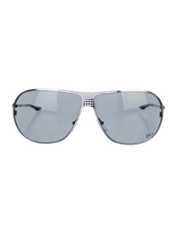 Christian Dior Embellished Aviator Sunglasses