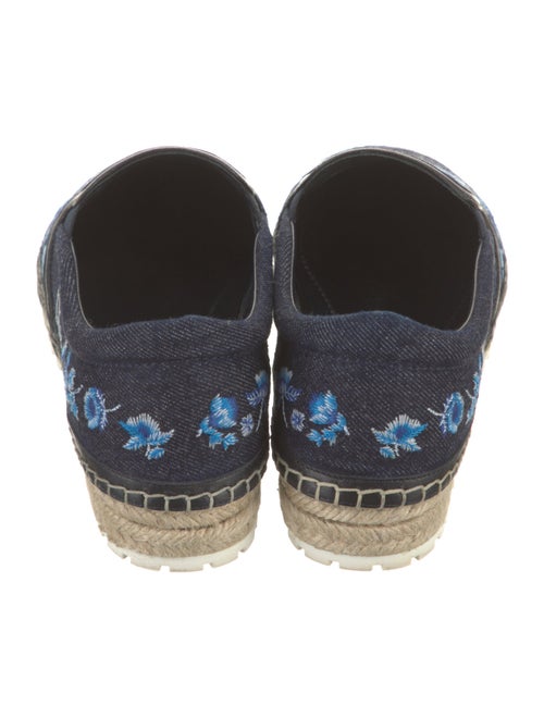 Christian Dior Denim Floral Print Espadrilles