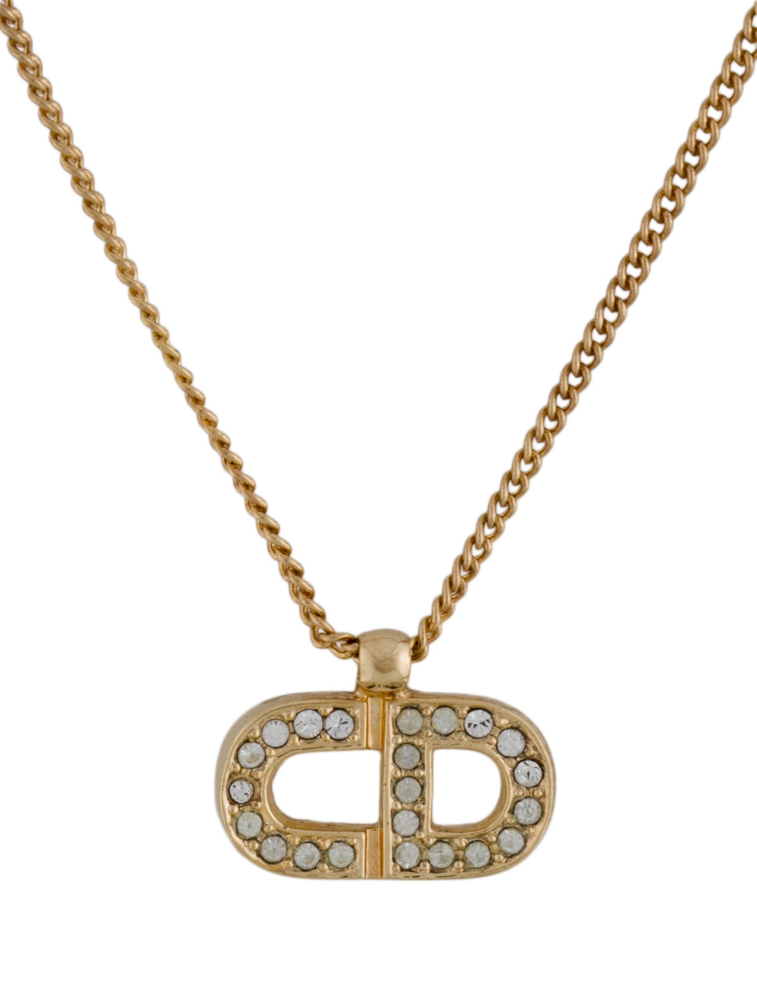 Christian Dior Vintage Crystal Tie Chain