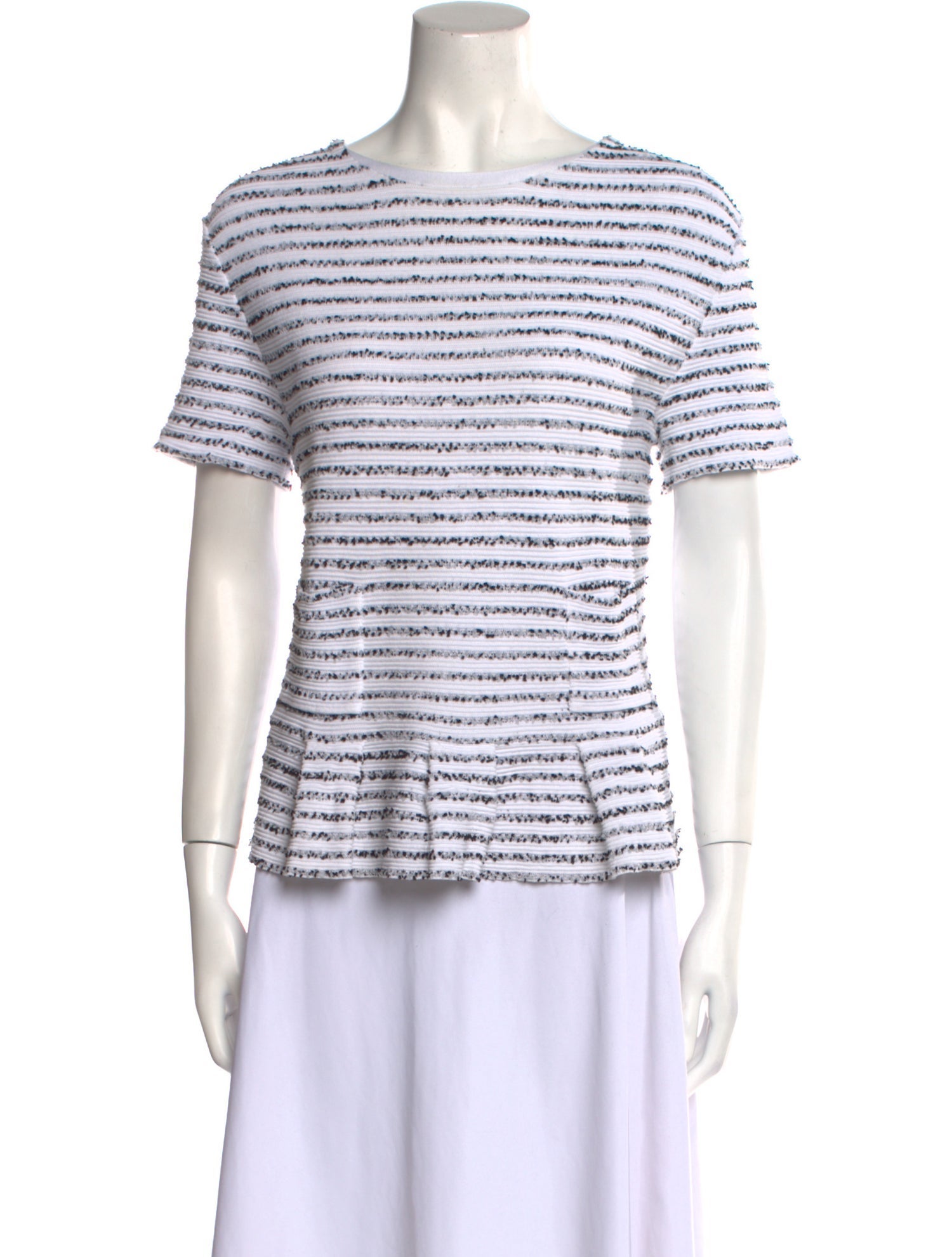 Christian Dior Striped Crew Neck T-Shirt