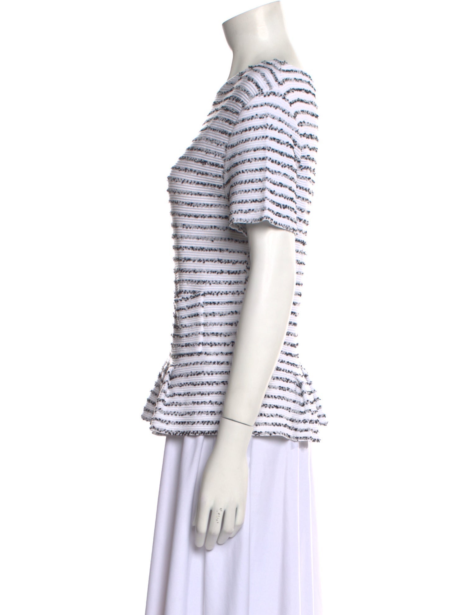Christian Dior Striped Crew Neck T-Shirt
