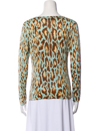 Christian Dior Wool Animal Print Sweater
