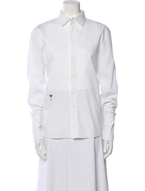 Christian Dior Long Sleeve Button-Up Top