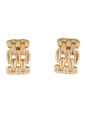 Christian Dior Vintage Chain Link Clip-On Earrings