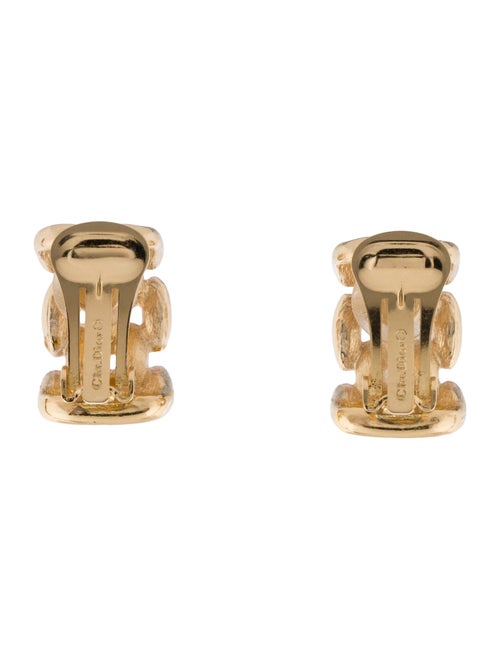 Christian Dior Vintage Chain Link Clip-On Earrings
