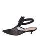 Christian Dior Mesh Bow Accents T-Strap Pumps