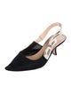 Christian Dior Bow Accents Slingback Pumps