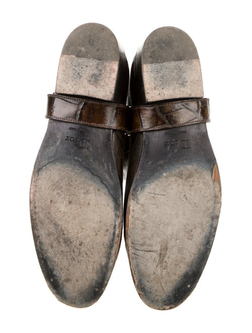 Christian Dior Embossed Leather Animal Print Moto Boots