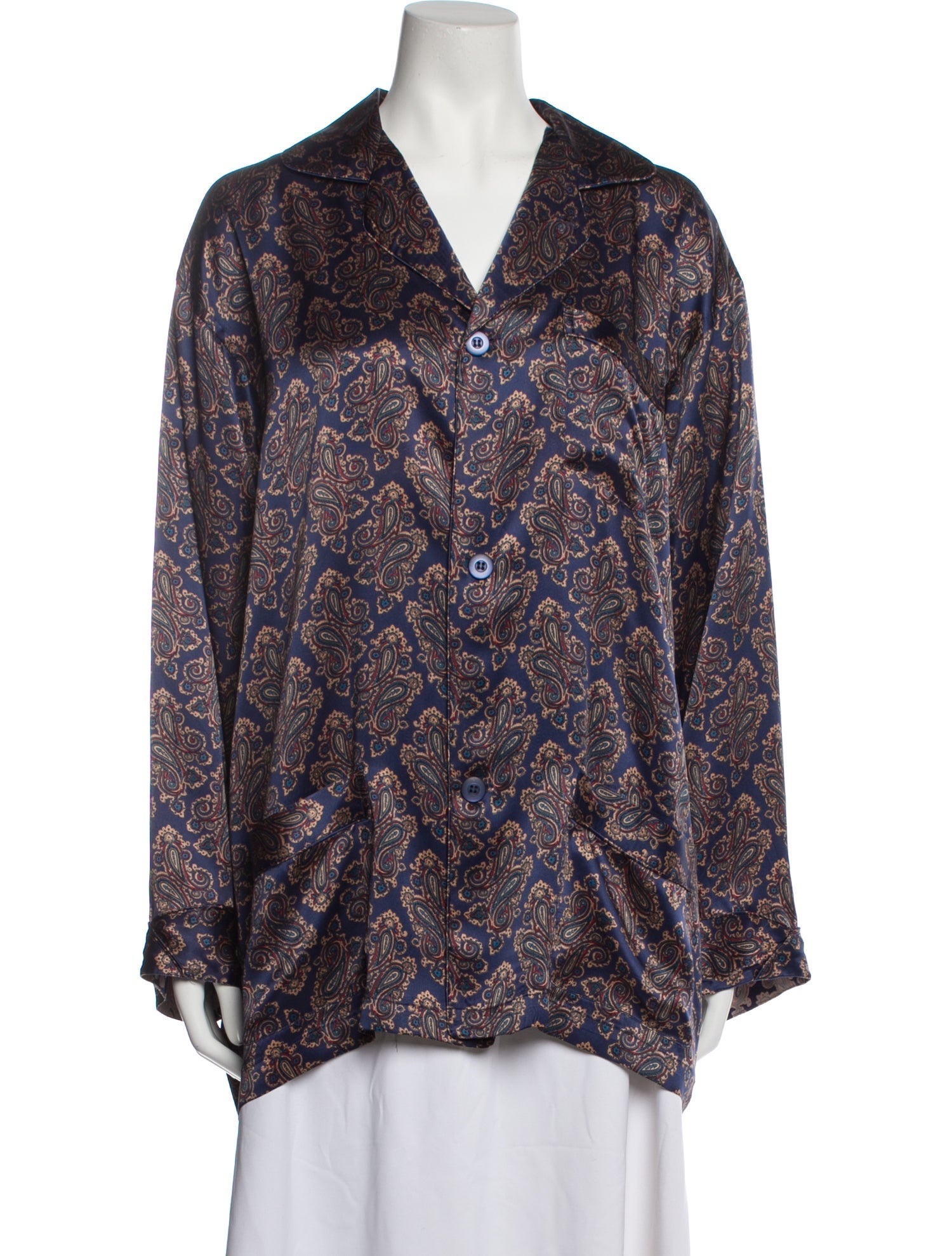 Christian Dior Silk Paisley Print Pajamas