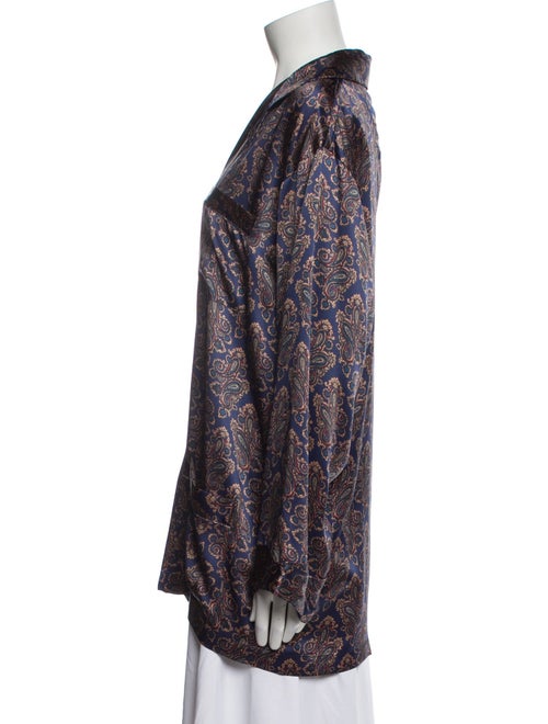 Christian Dior Silk Paisley Print Pajamas