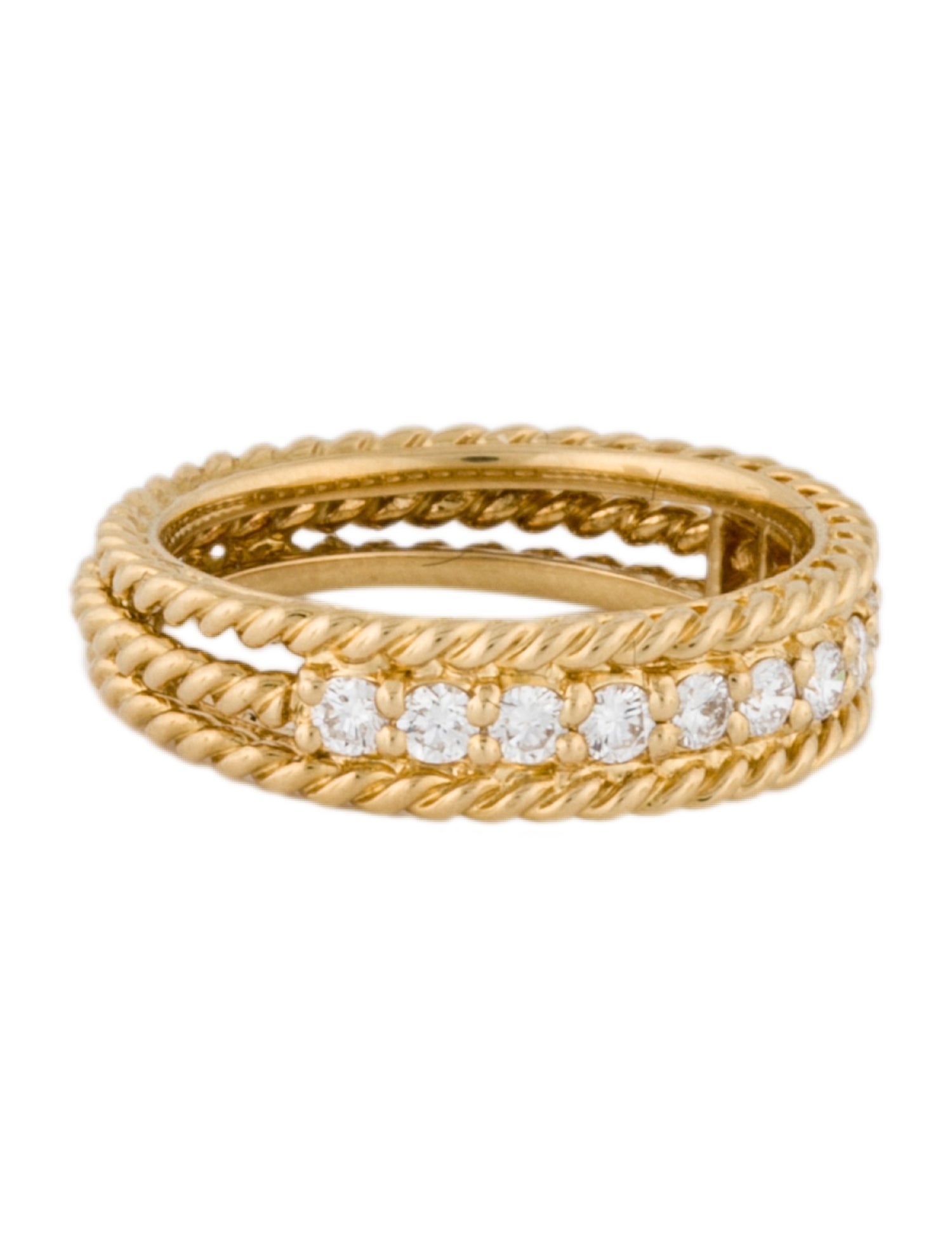 Christian Dior 18K Diamond Twist Band Ring
