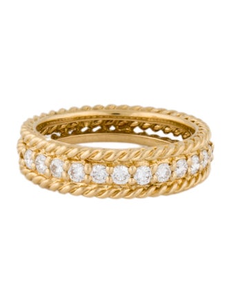 Christian Dior 18K Diamond Twist Band Ring