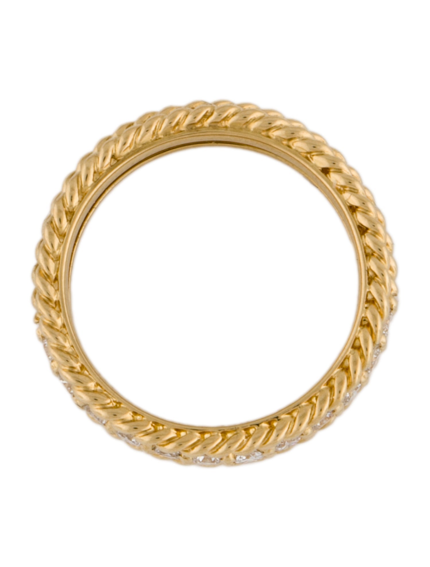 Christian Dior 18K Diamond Twist Band Ring