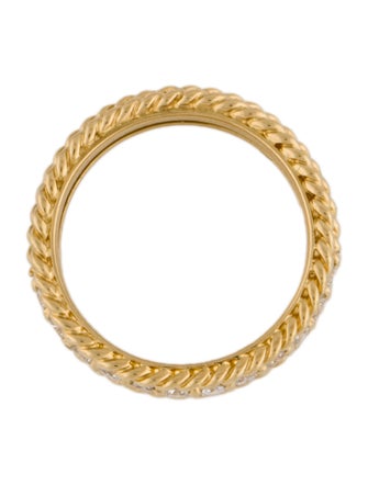 Christian Dior 18K Diamond Twist Band Ring
