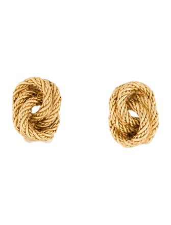 Christian Dior Vintage Rope Knot Clip-On Earrings