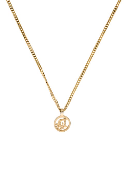 Christian Dior Vintage Logo Pendant Necklace