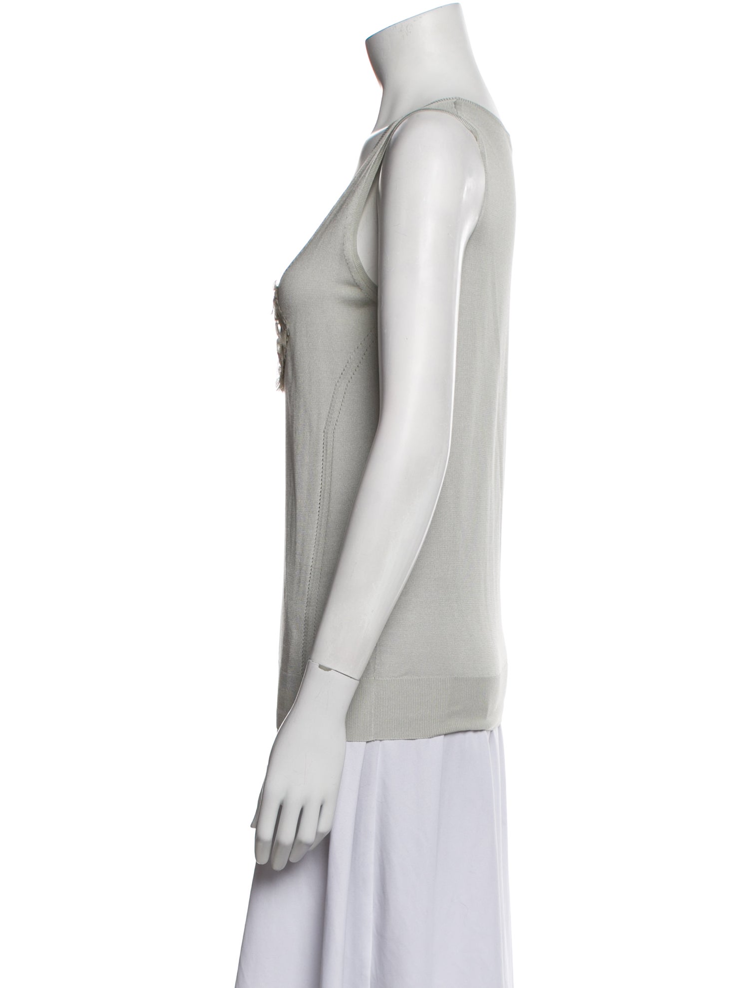Christian Dior Silk Scoop Neck Top