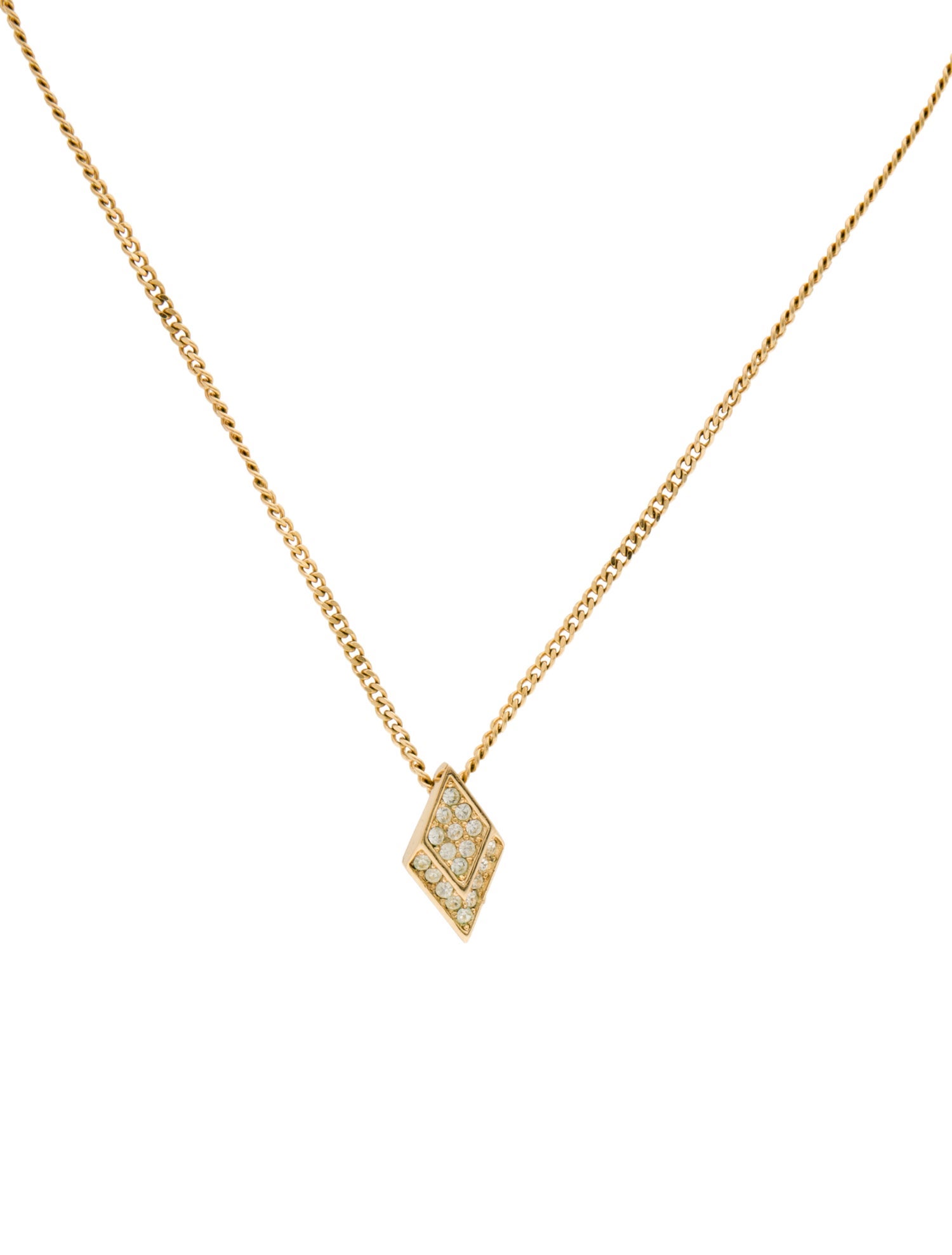 Christian Dior Vintage Crystal Pendant Necklace