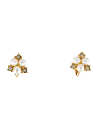 Christian Dior Vintage Faux Pearl Clip-On Earrings