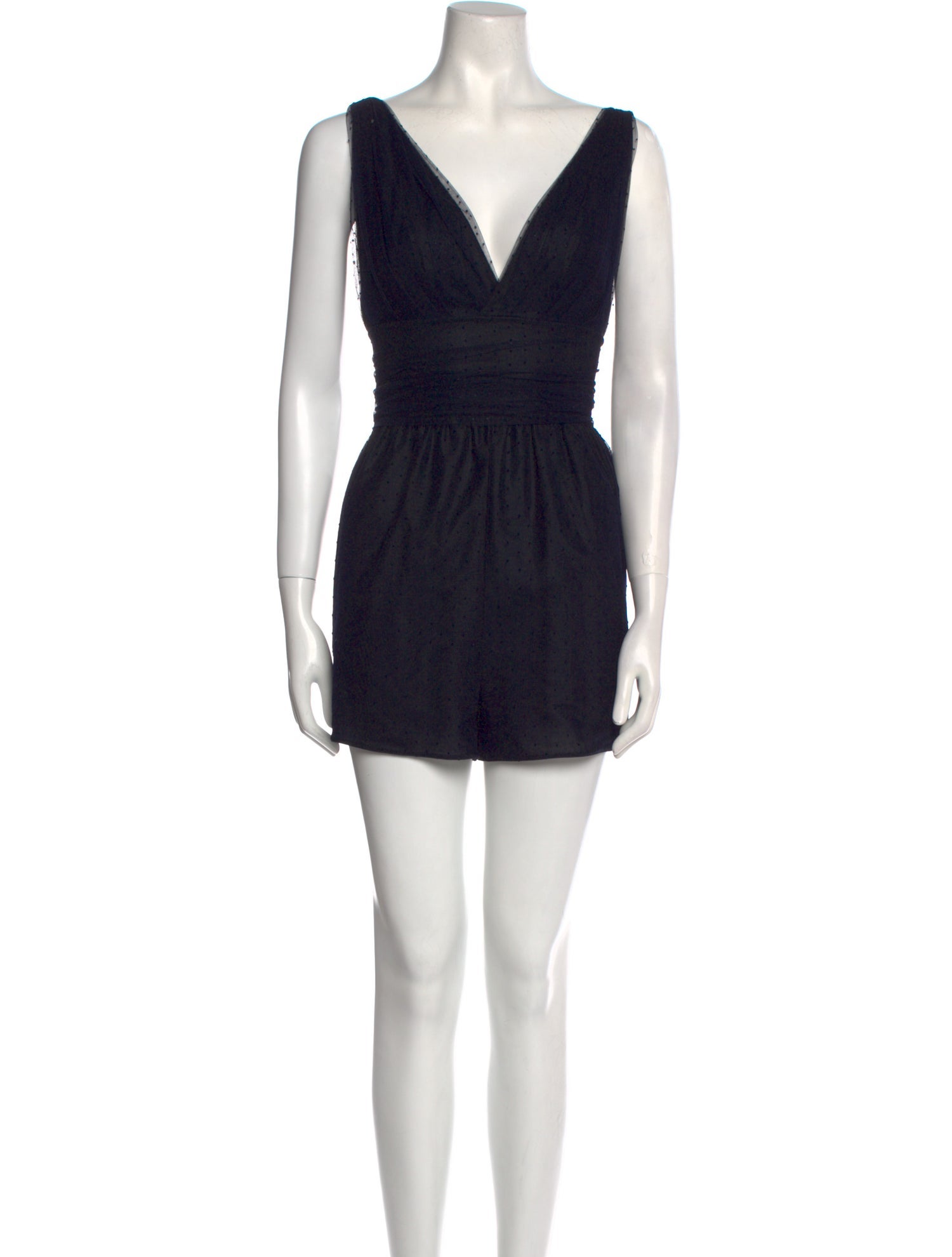 Christian Dior Wool Plunge Neckline Romper