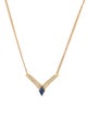 Christian Dior Vintage Crystal V Pendant Necklace
