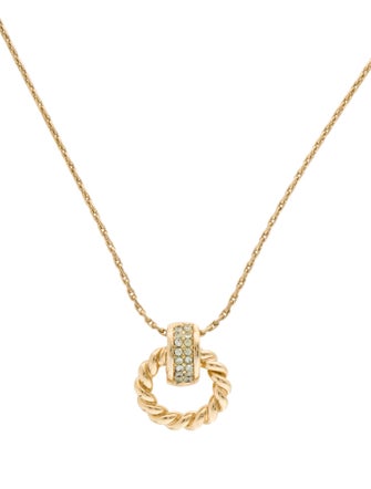 Christian Dior Vintage Crystal Pendant Necklace