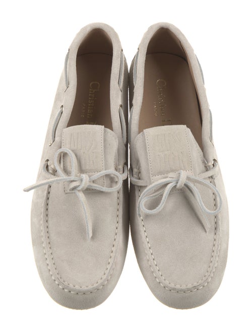 Christian Dior Suede Bow Accents Moccasins