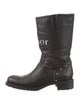 Christian Dior Leather Moto Boots