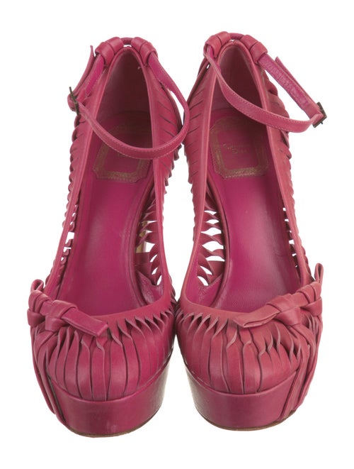 Christian Dior Leather Bow Accents Pumps