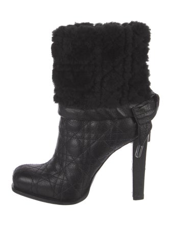Christian Dior Cannage Pattern Leather Boots