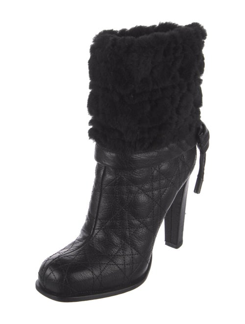 Christian Dior Cannage Pattern Leather Boots