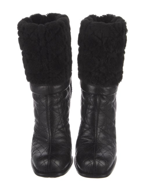 Christian Dior Cannage Pattern Leather Boots