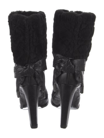 Christian Dior Cannage Pattern Leather Boots