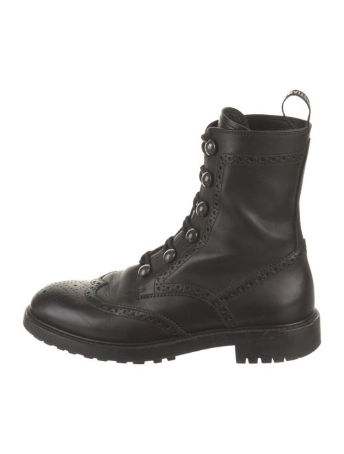 Christian Dior Leather Combat Boots
