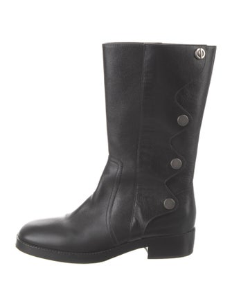 Christian Dior Leather Moto Boots