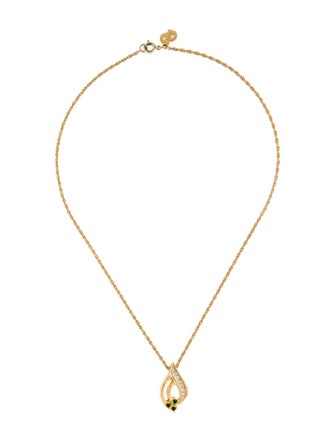 Christian Dior Vintage Crystal Pendant Necklace