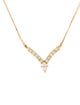 Christian Dior Vintage Crystal V Pendant Necklace
