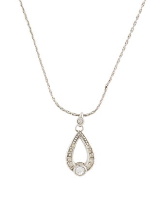 Christian Dior Vintage Crystal Pendant Necklace