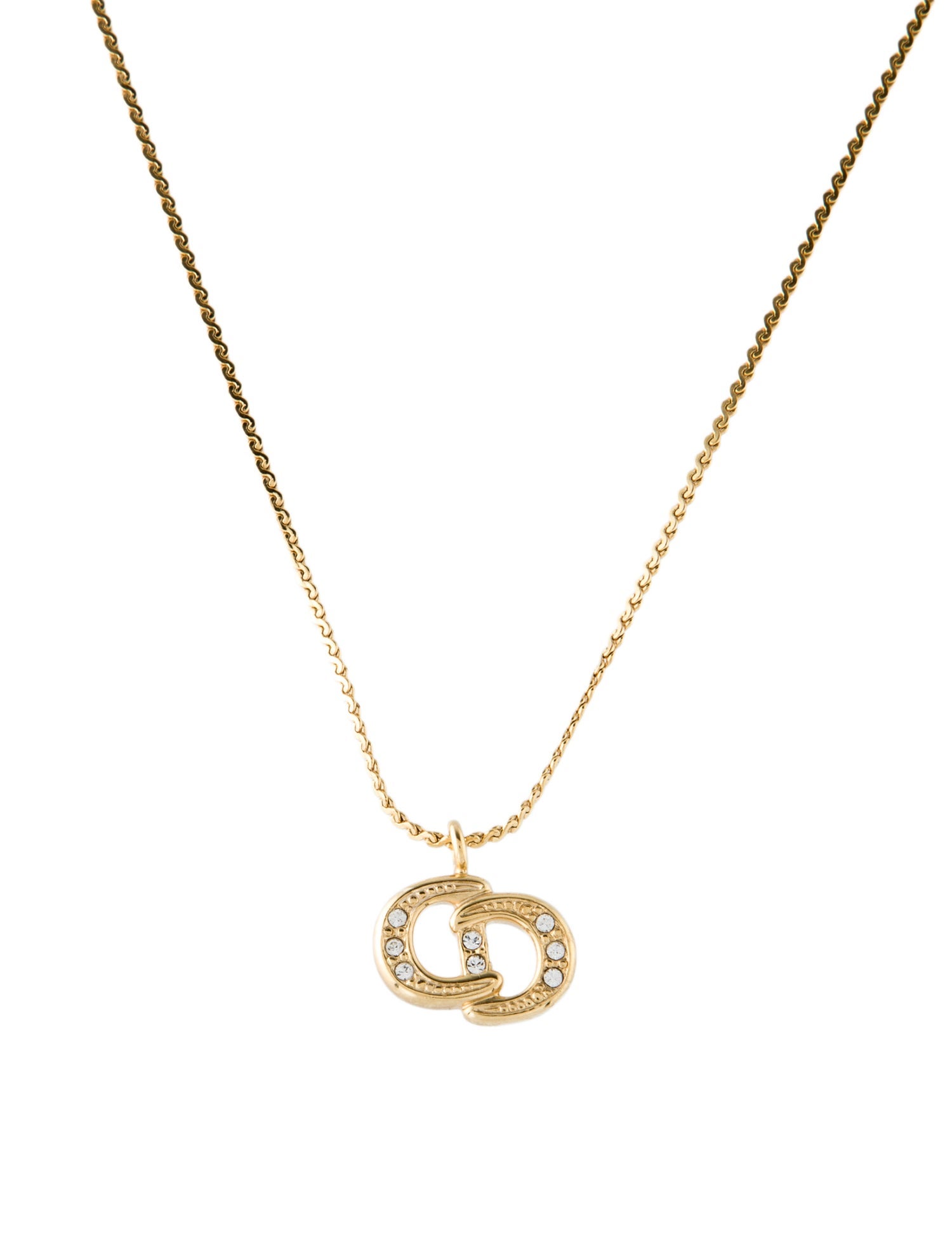 Christian Dior Vintage 'CD' Pendant Necklace