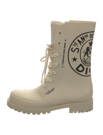 Christian Dior Rubber Printed Rain Boots