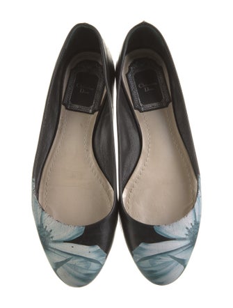 Christian Dior Leather Printed Flats