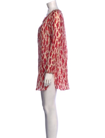Christian Dior Animal Print V-Neck Tunic