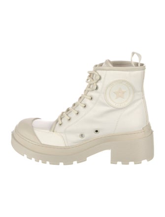 Christian Dior Canvas Combat Boots