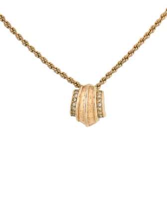 Christian Dior Vintage Crystal Pendant Necklace