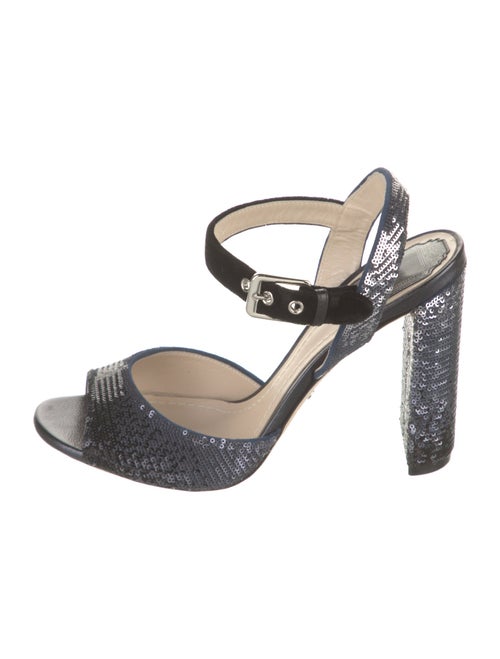 Christian Dior Sequins Sequin Embellishments Slingback Sandals