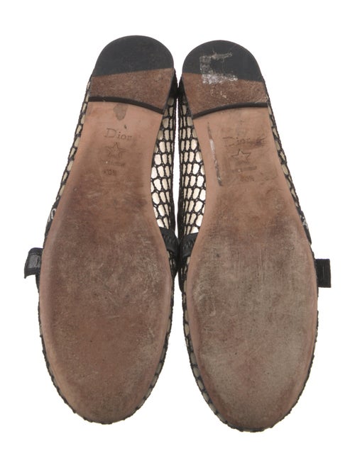 Christian Dior Mesh Bow Accents Mary Jane Flats