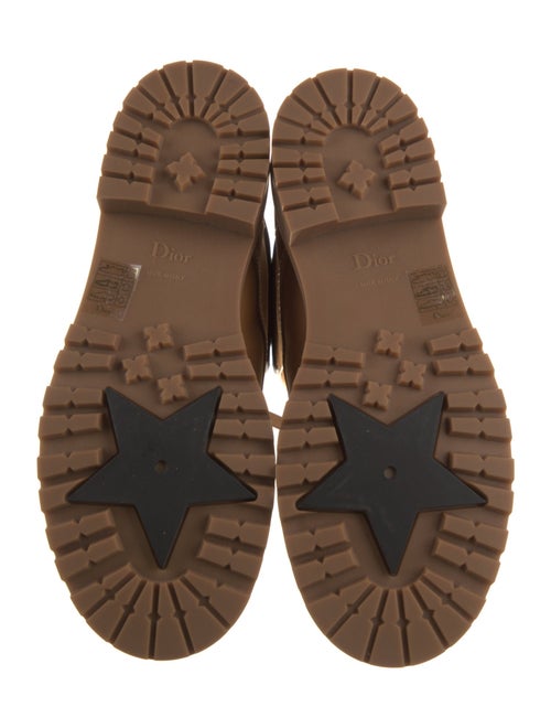 Christian Dior Leather Trim Embellishment Combat Boots