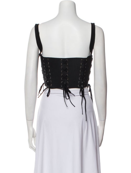 Christian Dior Wool Square Neckline Crop Top
