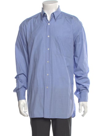 Christian Dior Oblique Jacquard Long Sleeve Dress Shirt